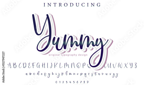 Yummy Font – Stylish Script Typeface with Bold Modern Brush Lettering