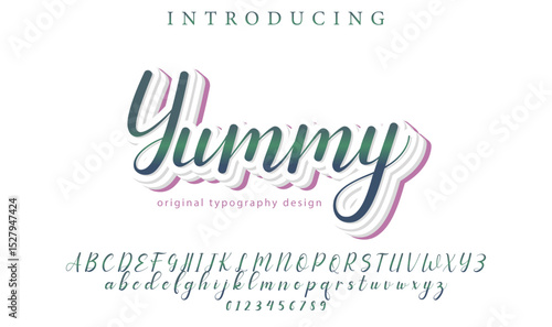 Yummy Font – Stylish Script Typeface with Bold Modern Brush Lettering