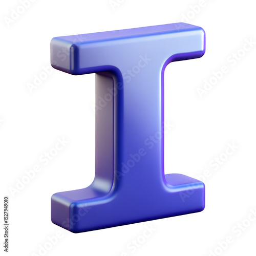 3d alphabet letter I