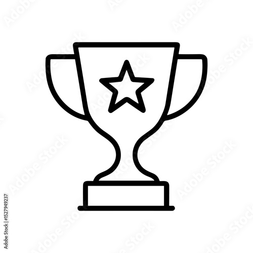 Stellar achievement outlined in graphic design. Icon symbol illustration