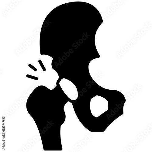 Hip Joint Solid Icon