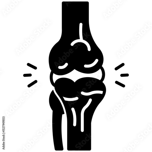 Knee Joint Solid Icon