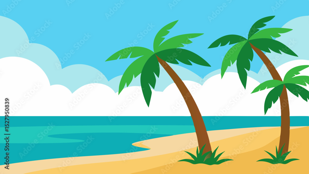 Obraz premium palm tree on the beach