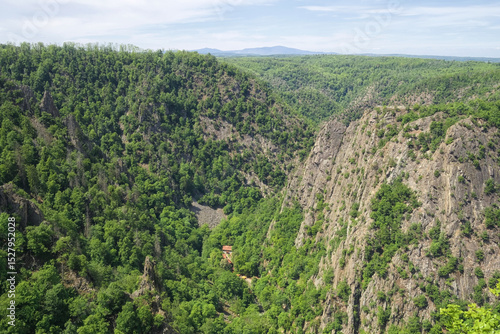 Thale - Bodetal im Harz, in der Ferne der Brocken, Sachsen-Anhalt, Deutschland, Europa