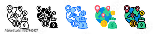 Financial Map Icon