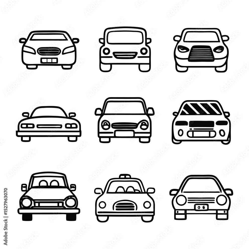 Car Icon Set Vector – Transportation Symbol Clipart Car Icon Set Vector – Transportation Symbol Clipart