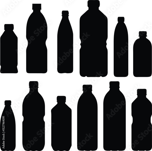 Assorted Plastic Bottle Silhouettes