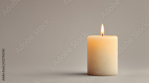 Wallpaper Mural minimalistic photograph of candle glowing softly warm golden hues radiating from it Torontodigital.ca