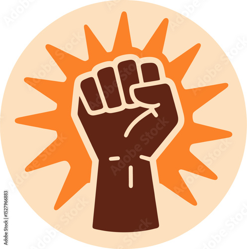 Striking Human Rights Emblem - Determination and Progress Art