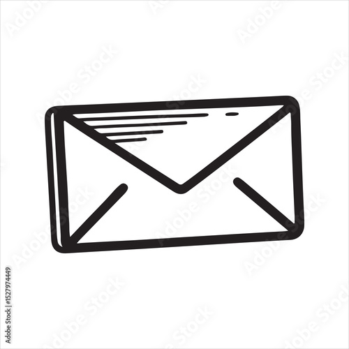 Email Icon – Minimal Vector Design for Online Messaging and Alerts