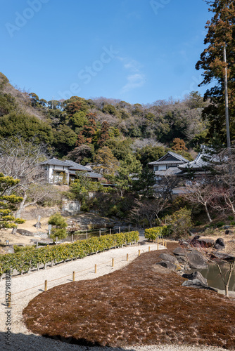Japanese garden in winter Kamakura