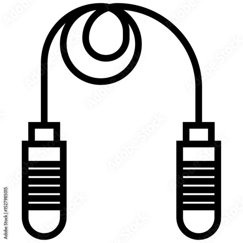 skipping rope flat icon vector.
