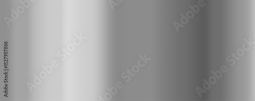 Mirror metal gradient with silver background. Chrome foil steel. Glass and stainless surface with glossy glare and light sheen. Smooth aluminum plate with titanium frame and realistic cold reflection.
