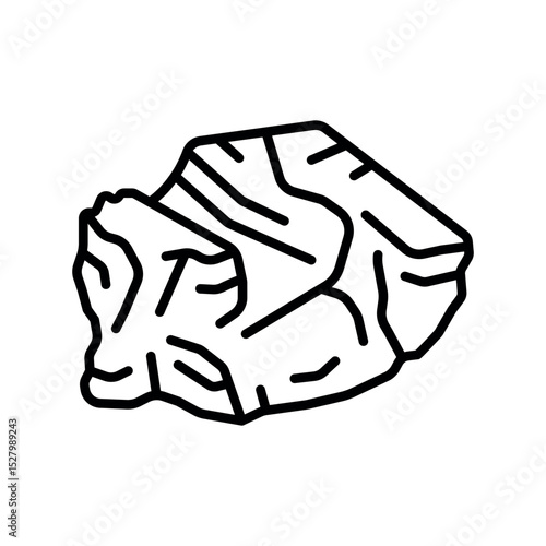 bitumen black line icon for digital and print projects. Building materials.