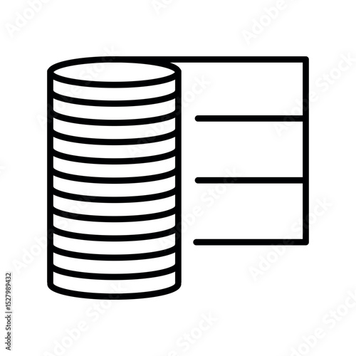 rubber black line icon for digital and print projects. Building materials.