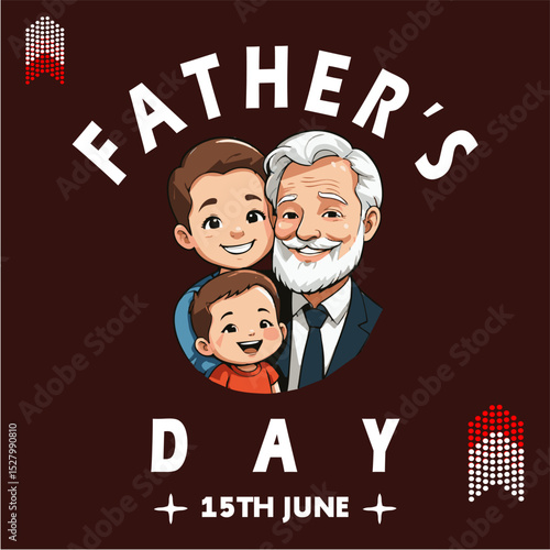 Father's Day post for social media sites like Facebook, Instagram , awareness post for all, social issues for celebration , promoting blood donation on 15th June
