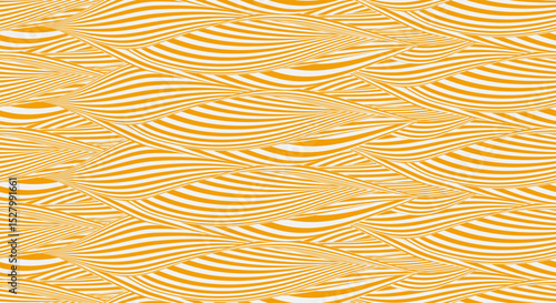 Pasta seamless pattern for ramen background. Food noodle lines spaghetti abstract wave. Italian vector with instant texture design. Wavy geometric art graphic in yellow gourmet.