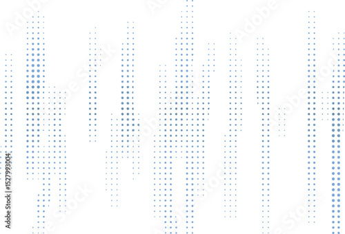 ブルーの手描きドットストロークライン　Web　Adobe Illustrator Artwork