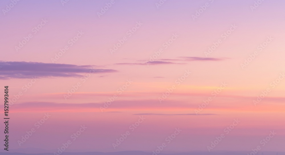 Fototapeta premium Pastel sunset sky soft purple and pink hues merge gracefully