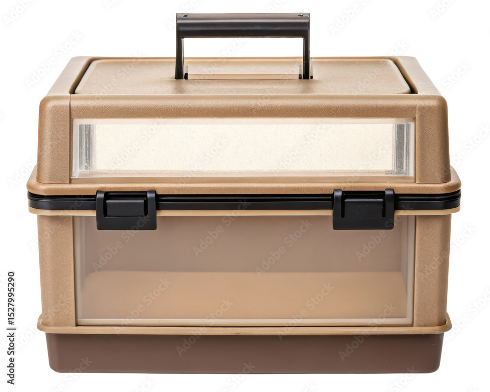 Durable storage container with a secure lid for easy transport on a transparent background Durable storage container with a secure lid for easy transport on a transparent background