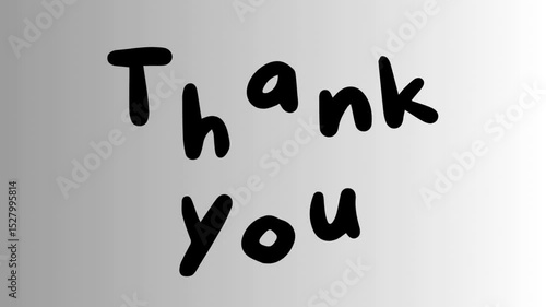 Handwritten Thank You Note on Gradient Background