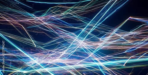 abstract blue background Abstract digital network connections flowing, glowing lines, futuristic technology background, seamless loop.” or “Data stream visualization, geometric patterns, light trails