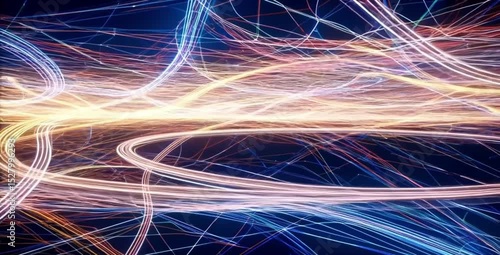 abstract fractal background Abstract digital network connections flowing, glowing lines, futuristic technology background, seamless loop.” or “Data stream visualization, geometric patterns, light 