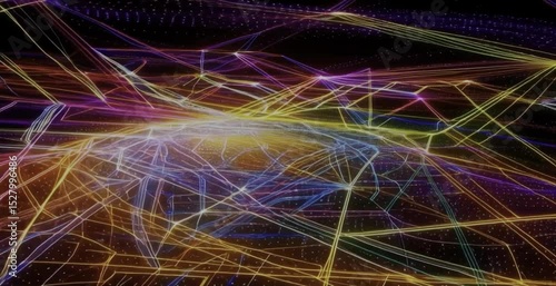 abstract blue background Abstract digital network connections flowing, glowing lines, futuristic technology background, seamless loop.” or “Data stream visualization, geometric patterns, light trails