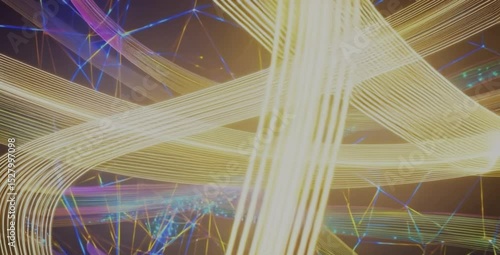 abstract technology backgroundAbstract digital network connections flowing, glowing lines, futuristic technology background, seamless loop.” or “Data stream visualization, geometric patterns, light 