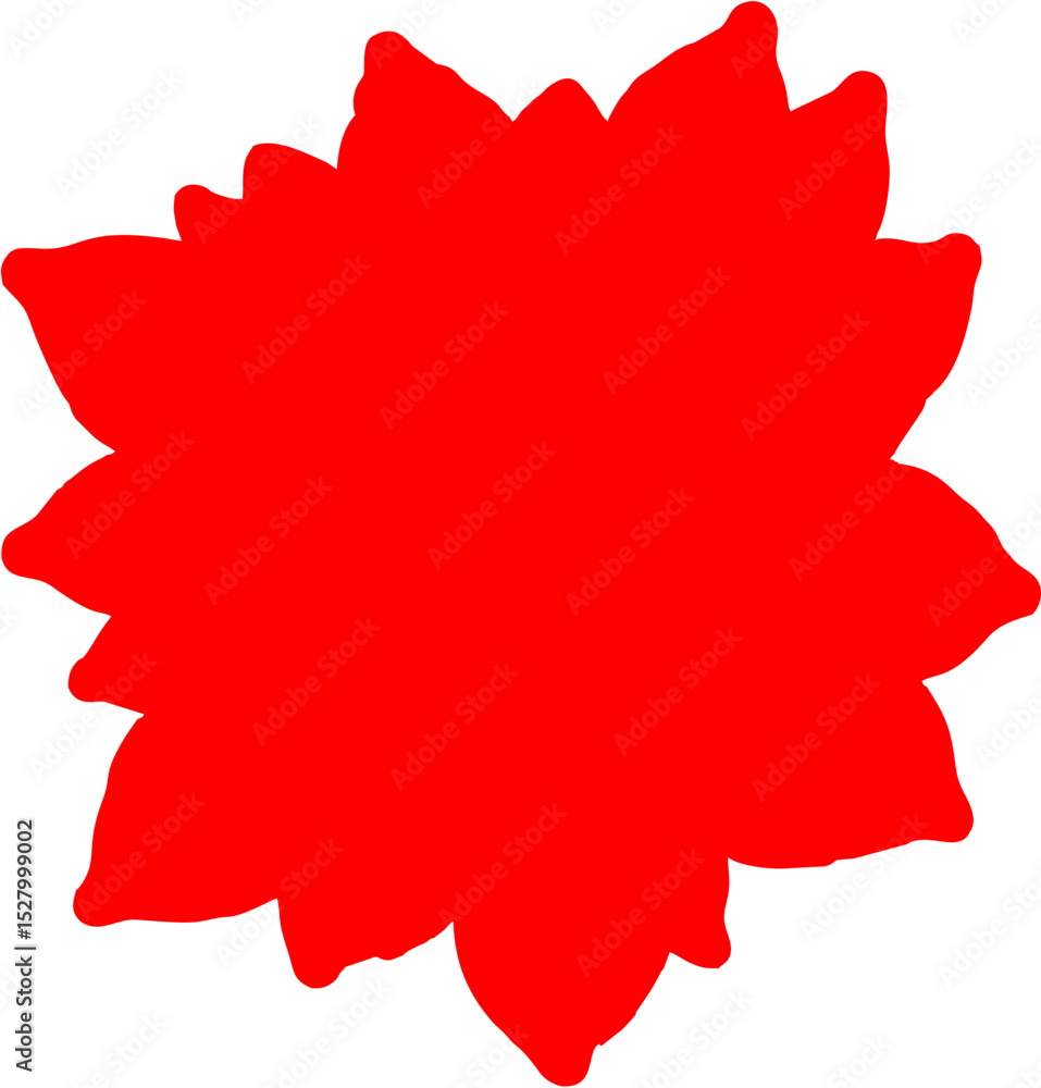 Naklejka premium Dahlia flower silhouette in colour vector illustration design 