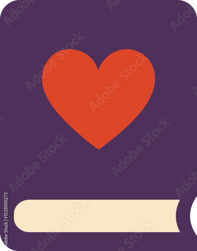 Magical Storybook with Heart Illustration