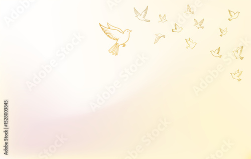 A cool illustration of a crowd of flying birds02