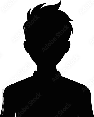 Keyword tag Silhouette vector white background 