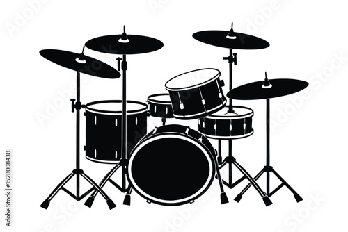 vector of a hi hat cymbal setup.eps