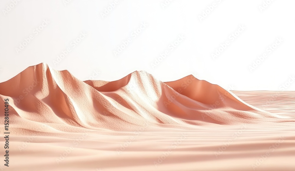 Fototapeta premium Desert landscape with soft, light peachy dunes