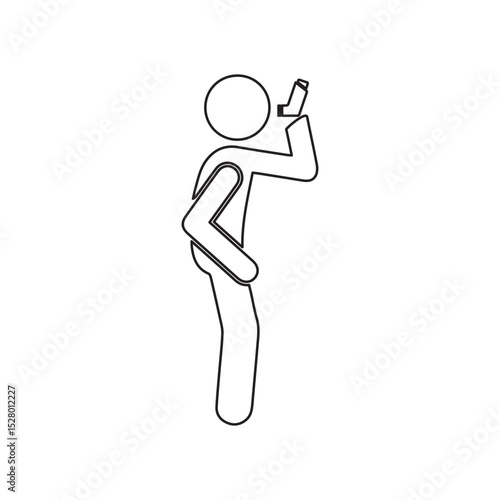 asthmatic line icon