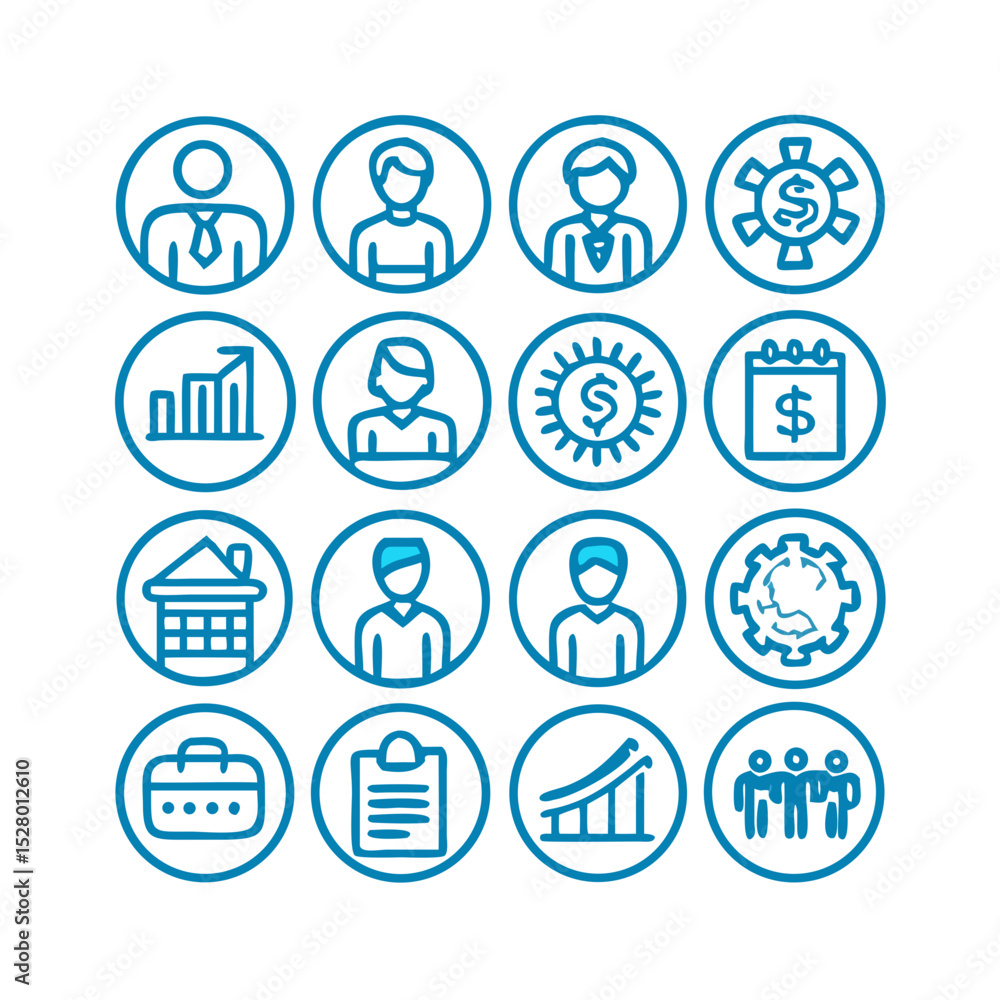 Business & Work Icon Set – Minimal, Modern, and Versatile .