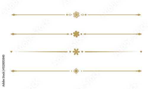  Text dividers. set of Vintage decorative lines. Separator vintage. decorative line. Vector illustration