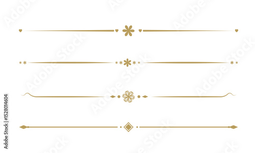  Text dividers. set of Vintage decorative lines. Separator vintage. decorative line. Vector illustration