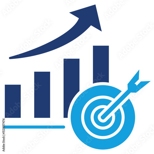 Objective Flat Blue Icon