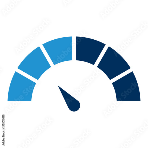 Speedometer Blue Color Icon