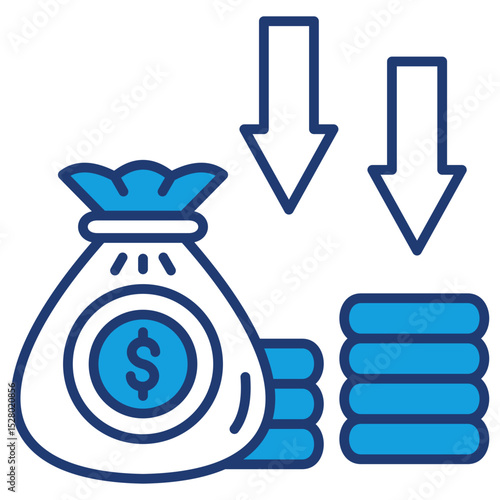 Bankruptcy Blue Icon