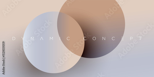 Elegant abstract vector background featuring intersecting circles with soft shadows and warm-cool contrast. Ideal for branding, modern web design, posters, digital art, and minimal graphic composition