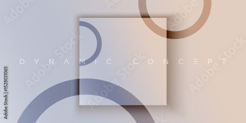 Minimal abstract vector background featuring layered squares and circular accents with soft gradients. A refined and contemporary design perfect for digital branding, layouts, invitations, and art pro