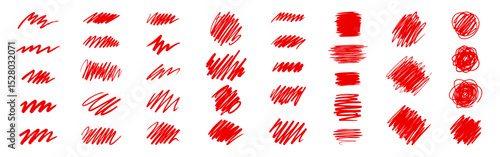 Hand drawn doodle design elements. Sketch pen and brush shapes.
