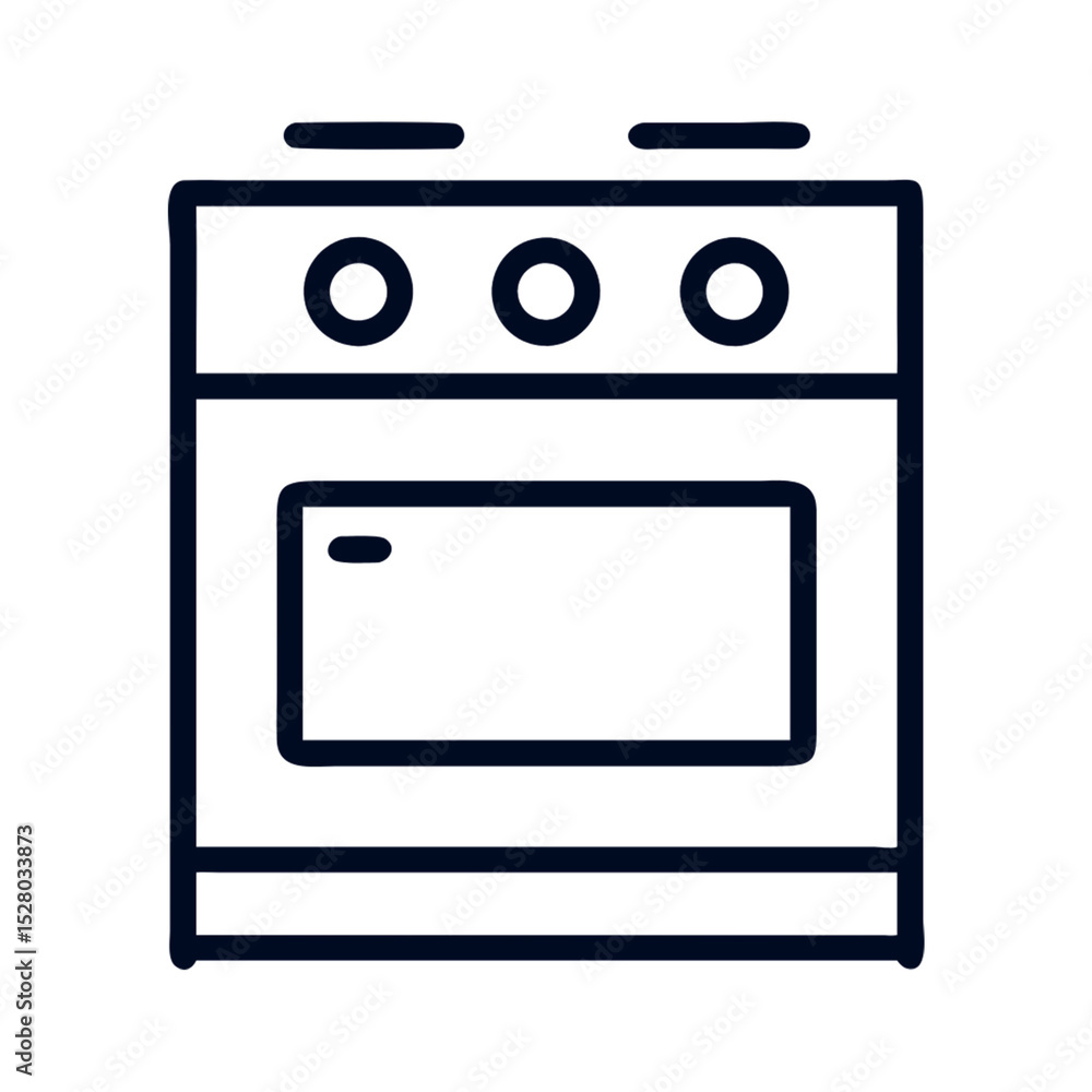 The stove icon with black lines The stove icon with black lines
