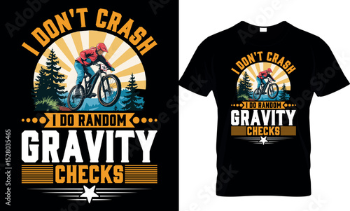 i don't crash i do random gravity checks, t shirt design 