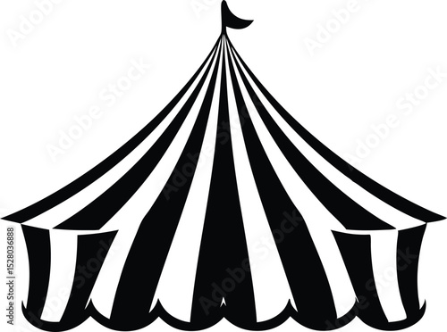 circus tent silhouette vector illustration