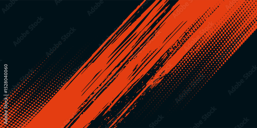 Fototapeta premium Halftone dots red and blue color pattern gradient grunge texture background. Dot pop art comic sport style vector illustration. grunge vector dots . eps 10