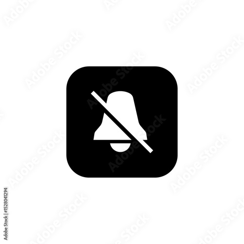 Vector Silent Notification Bell Icons, Flat, Line and Glyph